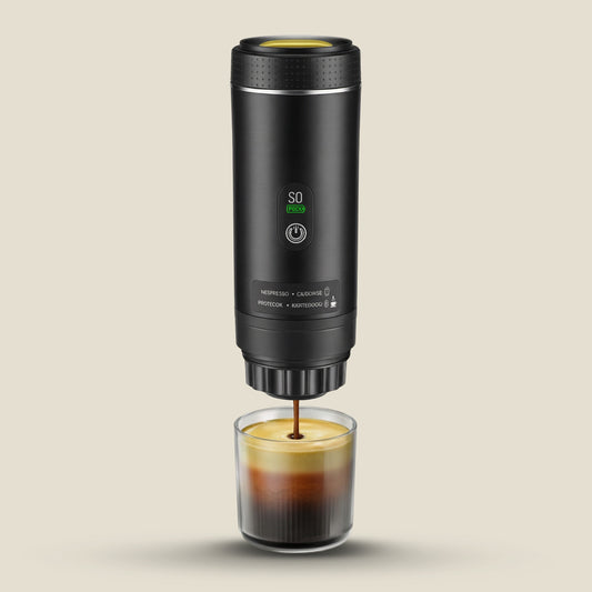 Tragbare, kabellose elektrische Kaffeemaschine mit Digitalanzeige